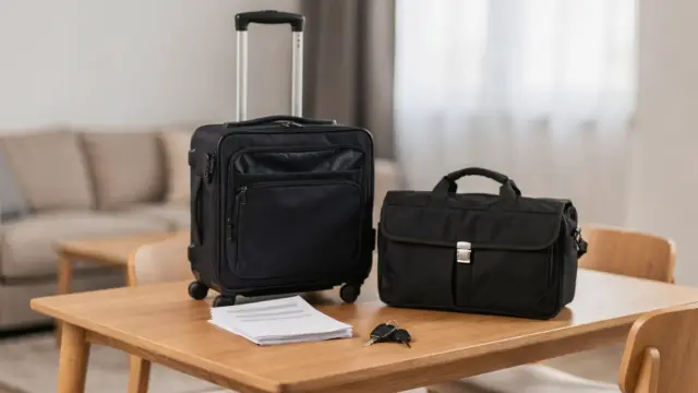Tisch mit Schlüsselbund, Koffer und Unterlagen in einer Wohnung – Thema steuerlicher Doppelwohnsitz im Ausland.