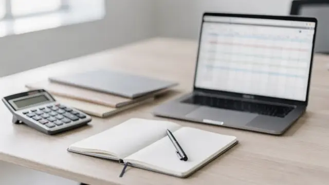 Büro mit Rechner, Akten und Laptop zum Thema seriösen Steuerberater erkennen